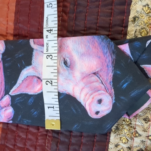 Vintage RALPH MARLIN* "PIG" necktie. - Picture 8 of 8